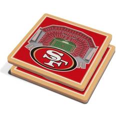 YouTheFan NFL San Francisco 49ers 3D StadiumViews Coaster 2pcs