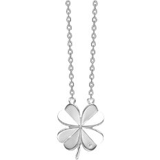 Mads Z Kubisk Zirkon Halskæder Mads Z Z Clover Necklace - Silver/Transparent