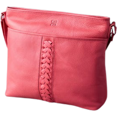 Red Handbags Leather Crossbody Bag - Red