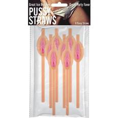 Party Straws Hott Products Unlimited Straws Pussy Flesh 8pcs