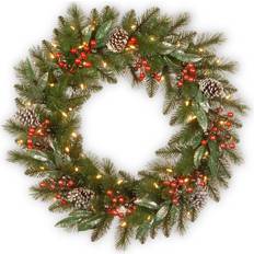 Christmas Trees National Tree Company Frosted Pine Berry Christmas Tree 30"