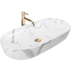 Lavabos de salle de bain REA Cleo 81 Shinny Marmo