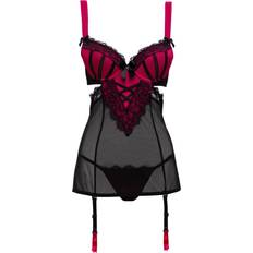 LoveHoney Boudoir Belle Cherry Cut-Out Chemise Set