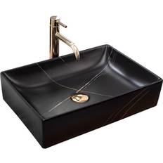 Lavandini da bagno Lavabo Da Appoggio Inga Black Marble Mat