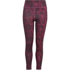 Adidas Aeroready Animal Print Optime 7/8 High Rise Pocket Tights - Semi Lucid Fuchsia/Carbon/White (IC0352)