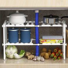 Bathroom storage under sink Addis Sink Adjustable Kitchen Shelf Unit