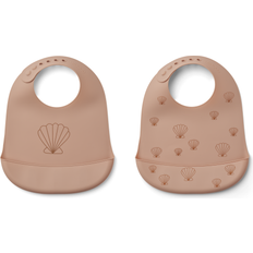 Silicone Bavoirs alimentaires Liewood Tilda Silicone Bib 2-pack Seashell Pale Tuscany