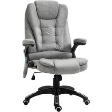 Vinsetto Office Chair w/ Heating Massage Points Relaxing Reclining Grey Grey