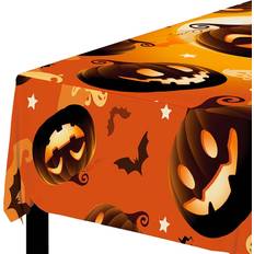 Manteles Fiestas Guirca Mantel Naranja Calabazas Brujas 137x274 cm