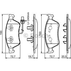 Bosch Bosch Bromsbelägg, skivbroms BP1111 Audi S6