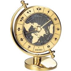 Gold Alarm Clocks Seiko Clocks Table clock QHG106G Unisex 10 cm Quartz