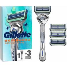 Blanco Navajas Gillette Maquinilla de Afeitar SkinGuard Sensitive 1 maquina 4 cabezales