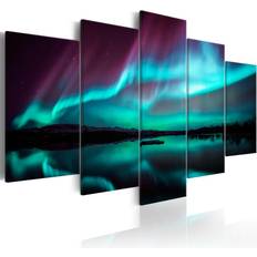 Lilla Billeder Artgeist Night Light II turkis/sort/lilla print Billede