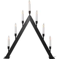 Innendørsbelysning Adventsstaker Star Trading Wind Black Adventsstake 55.5cm