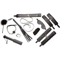 Master Series Hook Up 10-Piece Plush Bondage Set Black