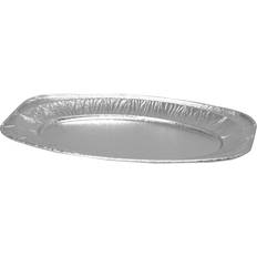 Sølv Engangstallerkner Cateringfad oval mellem 43x29x2,5cm 65180 10stk/ps