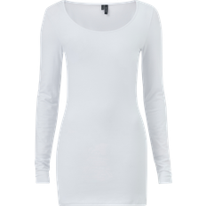 Vero Moda Mujer Camisetas Vero Moda Camiseta maxi myoft long u-neck bright white mujer - Multicolor