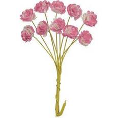 scrapberrys Pappersblommor Chrysanthemum 10 mm White Pink 10 st