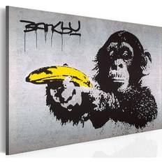 Arkiio Stop Or The Monkey Shoots Banksy Maleri