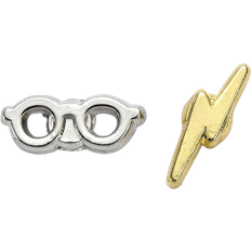 Lightening Bolt & Glasses Earrings - Gold/Silver