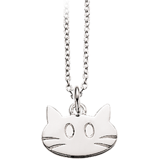 Scrouples Cat Head Necklace - Silver