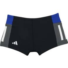 Adidas Boy's Colourblock 3-Stripes Swim Boxers - Black/Semi Lucid Blue/Grey Six/White