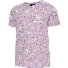 Purple T-shirts Children's Clothing Hummel Glad S/S T-shirt - Orchid Bloom (219367-3308)