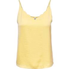 Femme - Jaune Chemises Only Top Col rond Sans manches beige jaune