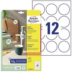 Removable Round Labels A4 Ø60mm 300pcs