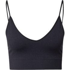 Lindex Seamless Ribbed V-Neck Soft Bra - Black
