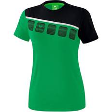 Erima 5-C T-shirt Women - Emerald/Black/White