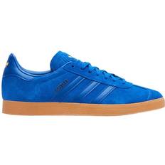 Adidas gazelle gold adidas Gazelle - Power Blue/Gold Metallic/Gum 3