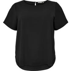Båtringning - Dam Överdelar Only Carmakoma Curvy Short Sleeve Top - Black