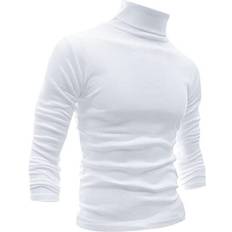 Longbida Lightweight Long Sleeve Pullover Top Turtleneck T-shirt