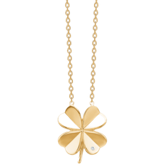 Mads Z Halskæder Mads Z Clover Necklace - Gold/Beige/Transparent