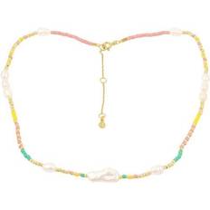 Hultquist Aurora Necklace - Gold/Pearl/Multicolour