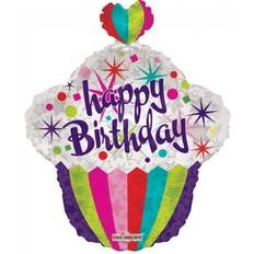Foil Balloons Happy Birthday Cupcake 51cm