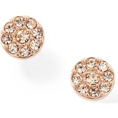 Fossil Schmuck Fossil Sutton Disc Ear Studs - Rose Gold/Transparent