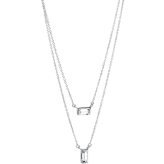 Efva Attling A Dream Stud Necklace - Silver/Transparent