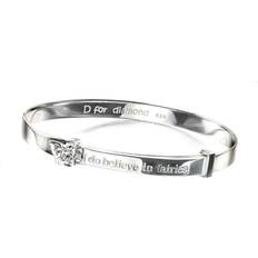 D For Diamond Fairies & Butterfly Expanding Bangle - Silver/Diamond