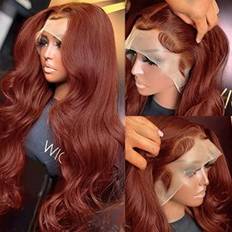 Faence 13x4 HD Transparent Lace Front Wig 20 inch Reddish Brown