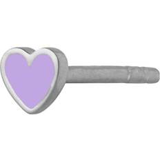 Paars Oorbellen Stine A Petit Love Heart Sorbet Earring - Silver/Purple