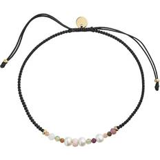 Guldbelagt - Sort Armbånd Stine A Candy Bracelet - Black/Multicolour