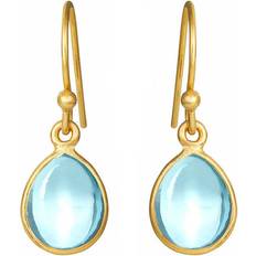 Susanne Friis Bjørner Drop Earrings - Gold/Blue