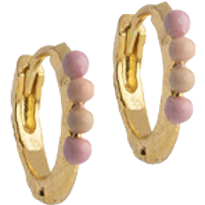 Enamel copenhagen paula hoops ENAMEL Copenhagen Paula Hoops 10mm - Gold/Pink/Beige