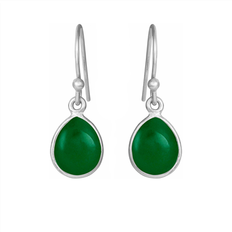 Akaatti Korut Susanne Friis Bjørner Drop Earrings - Silver/Green