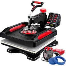 Red Hobby & Office Machines VEVOR 5 in 1 Heat Press Machine 12x15 800W