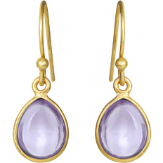 Lilla Øreringe Susanne Friis Bjørner Drop Earrings - Gold/Purple