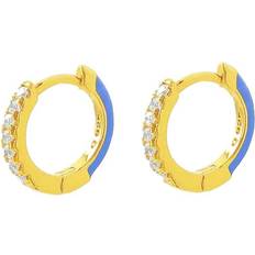 Hultquist Esta Earrings - Gold/Blue/Transparent