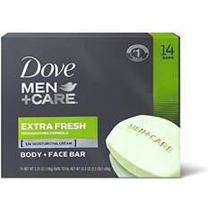 Softening Bar Soaps Dove Men+Care Body & Face Bar Extra Fresh 14-pack